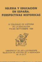 Imagen de portada del libro Iglesia y educación en España