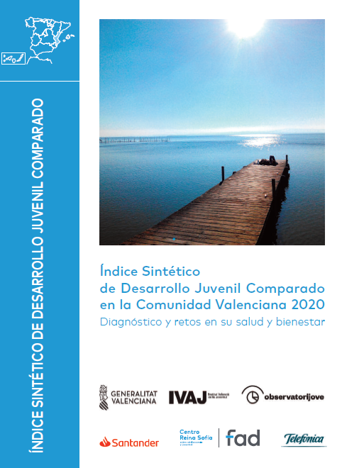 Imagen de portada del libro Índice Sintético de Desarrollo Juvenil Comparado en la Comunidad Valenciana 2020. Diagnóstico y retos en su salud y bienestar.