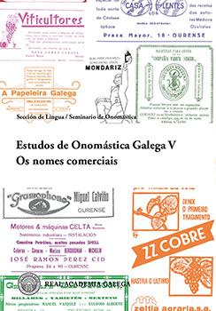 Imagen de portada del libro Estudos de onomástica galega V. Os nomes comerciais