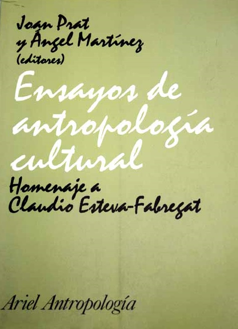 Imagen de portada del libro Ensayos de antropología cultural
