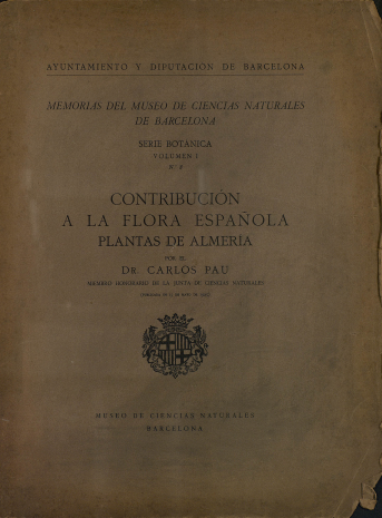 Imagen de portada del libro Contribución a la flora española: plantas de Almería
