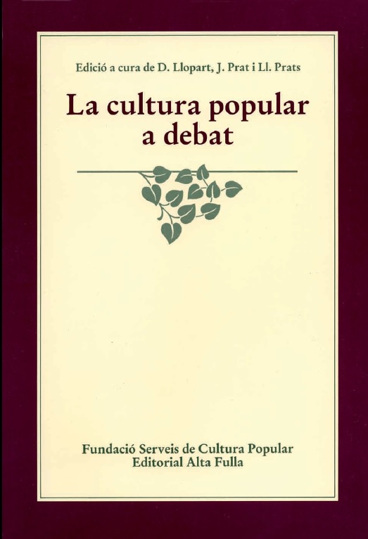Imagen de portada del libro La cultura popular a debat