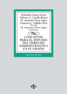 Imagen de portada del libro Conceptos para el estudio del derecho administrativo I en el grado