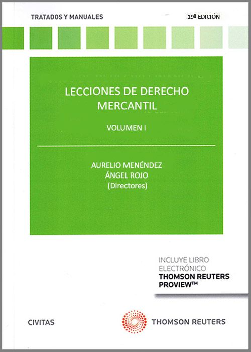 Imagen de portada del libro Lecciones de Derecho Mercantil