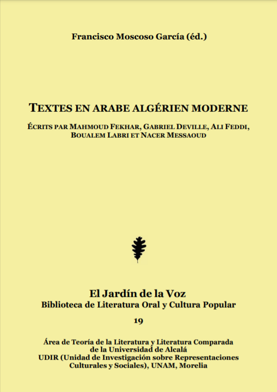 Imagen de portada del libro Textes en arabe algérien moderne