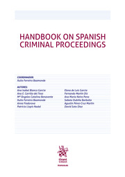 Imagen de portada del libro Handbook on Spanish Criminal Proceedings