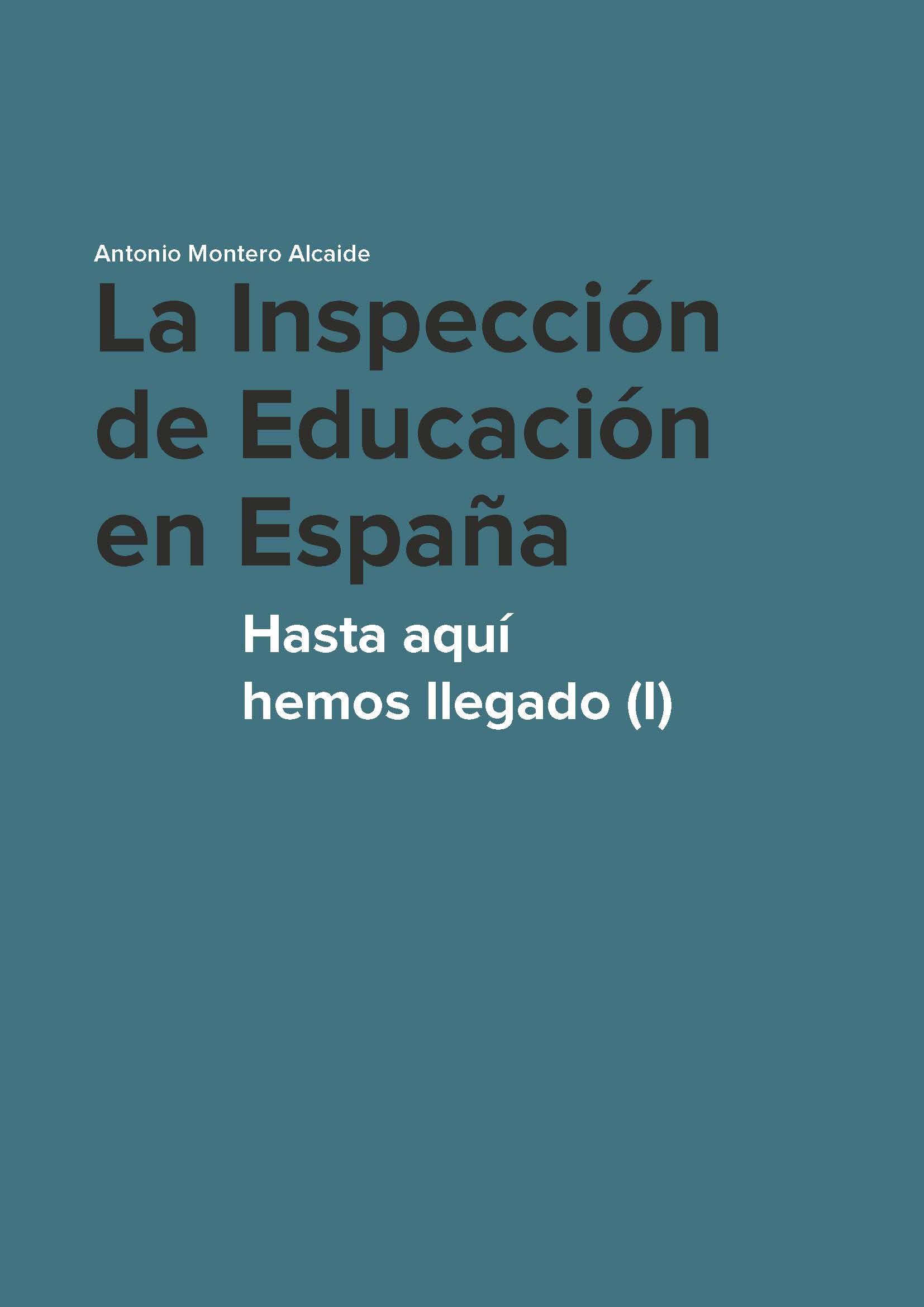 Imagen de portada del libro La Inspección de Educación en España