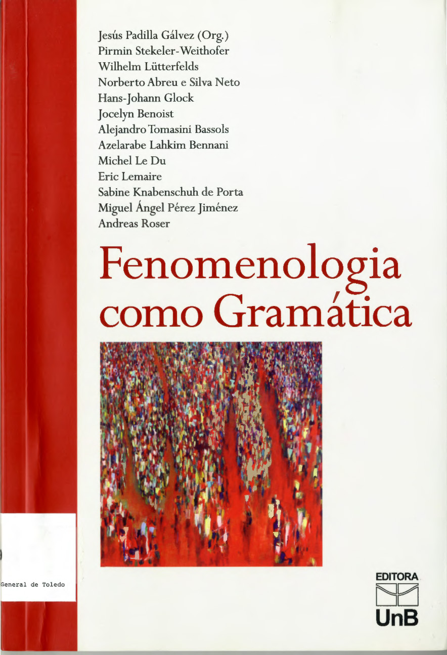 Imagen de portada del libro Fenomenologia como gramática