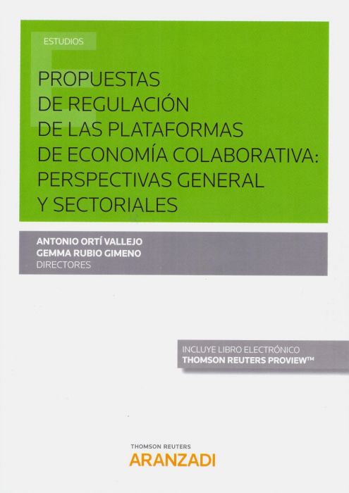 Imagen de portada del libro Propuestas de regulación de las plataformas de economía colaborativa: perspectivas general y sectoriales