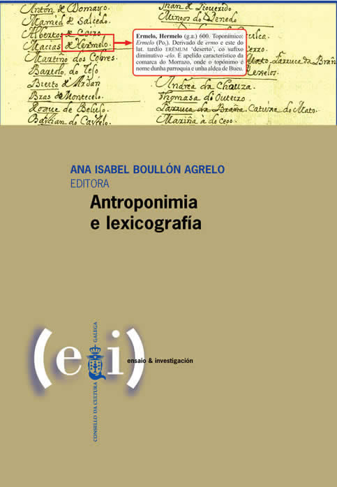 Imagen de portada del libro Antroponimia e lexicografía