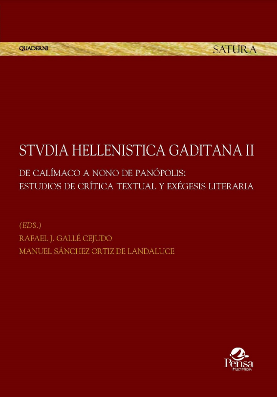 Imagen de portada del libro Studia hellenistica gaditana II