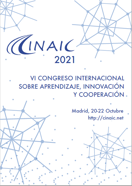 Imagen de portada del libro Innovaciones docentes en tiempos de pandemia. Actas del VI congreso internacional sobre aprendizaje, innovación y cooperación, CINAIC 2021