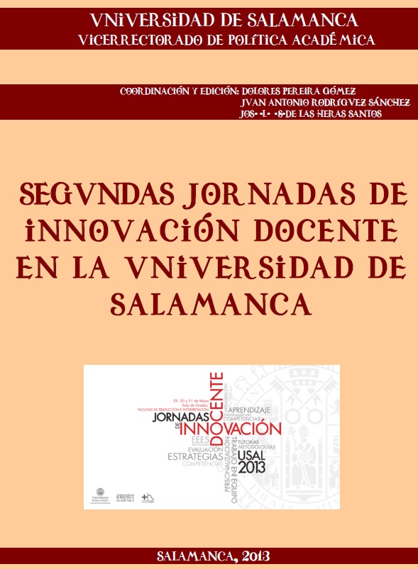 Imagen de portada del libro Segundas jornadas de innovación docente en la Universidad de Salamanca