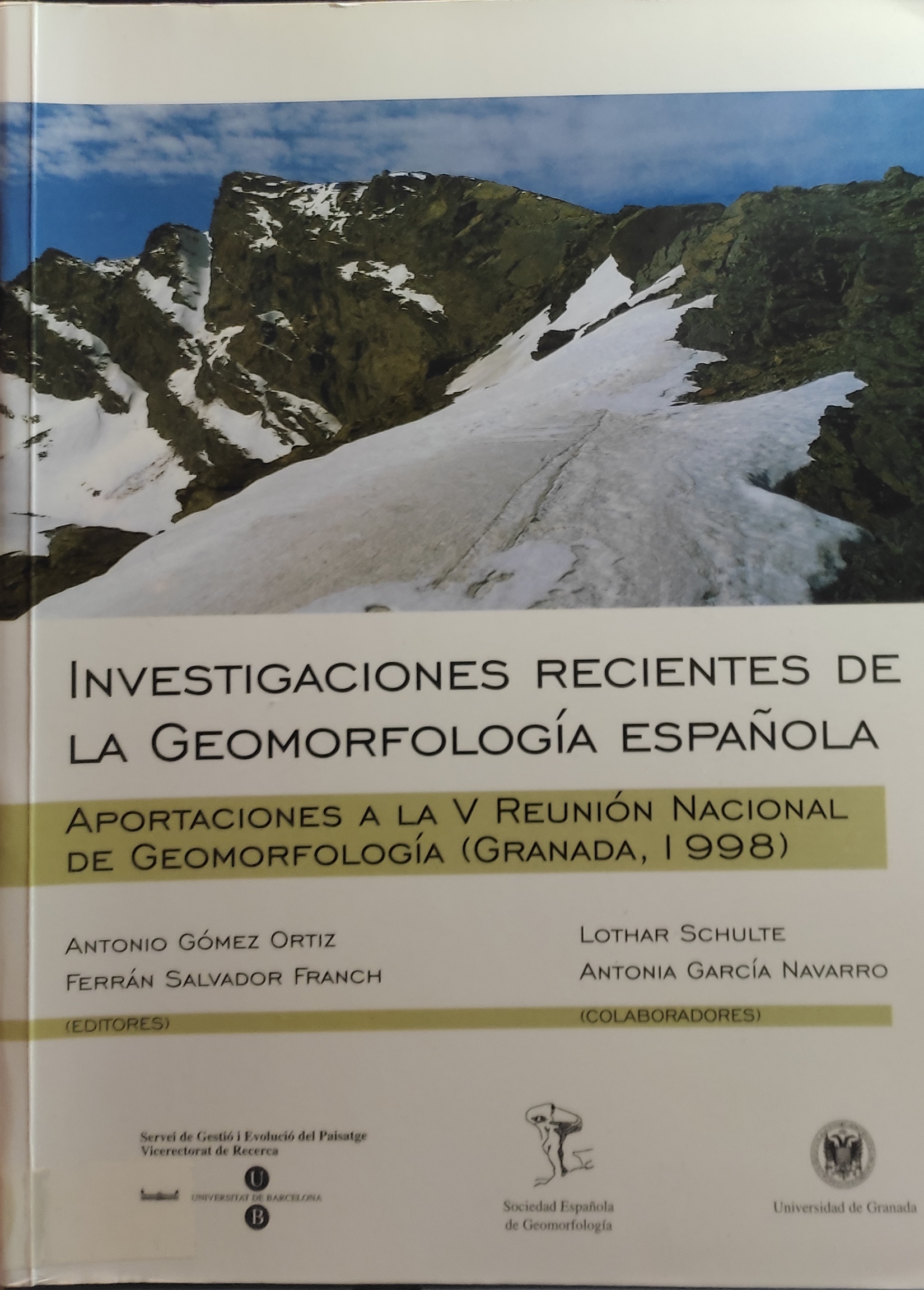 Imagen de portada del libro Investigaciones recientes de la geomorfología española