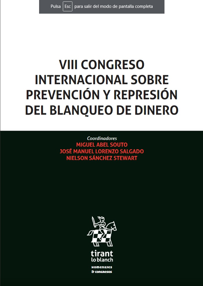 Imagen de portada del libro VIII Congreso Internacional sobre prevención y represión del blanqueo de dinero