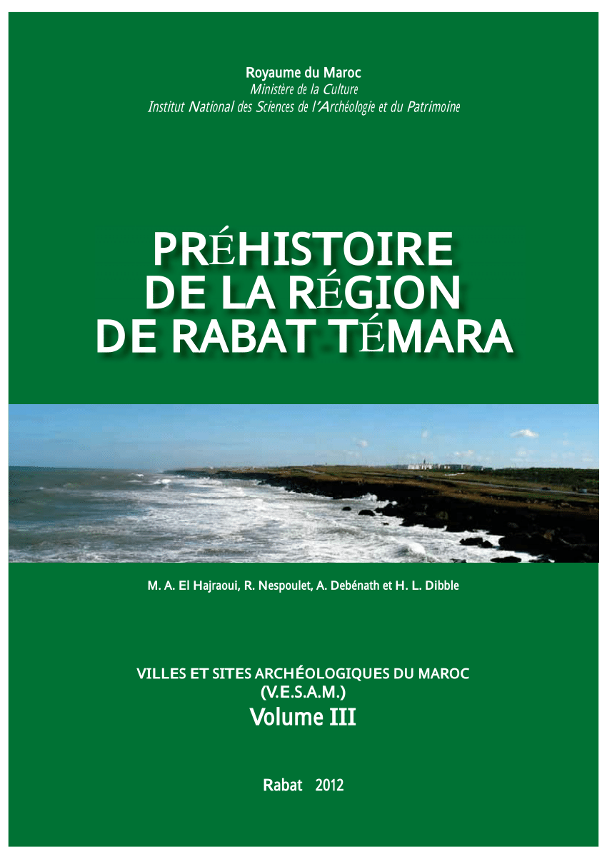 Imagen de portada del libro Préhistoire de la région de Rabat-Témara