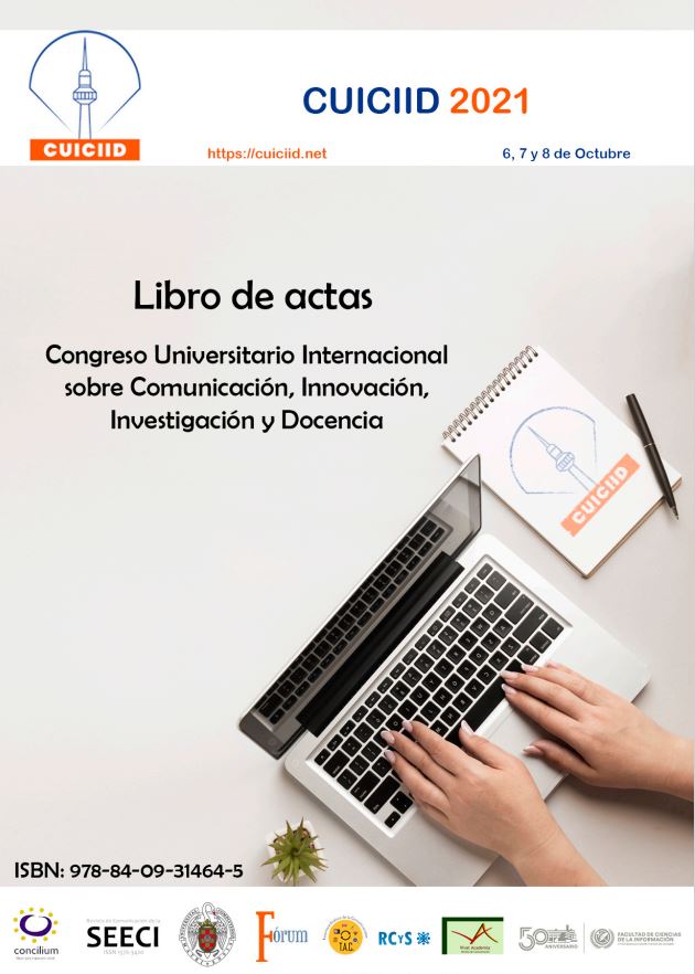 Imagen de portada del libro Congreso Universitario Internacional sobre Contenidos, Investigación, Innovación y Docencia