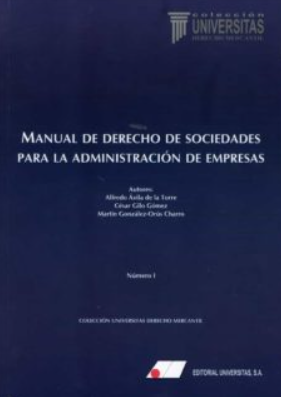 Imagen de portada del libro Manual de derecho de sociedades para la administración de empresas