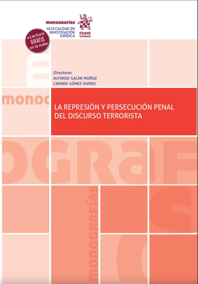 Imagen de portada del libro La represión y persecución penal del discurso terrorista