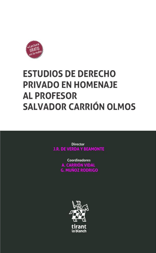 Imagen de portada del libro Estudios de Derecho Privado en homenaje al profesor Salvador Carrión Olmos