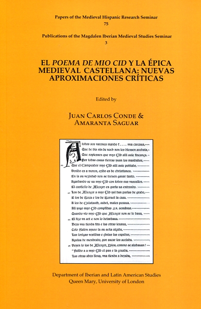 Imagen de portada del libro El "Poema de Mio Cid" y la épica medieval castellana