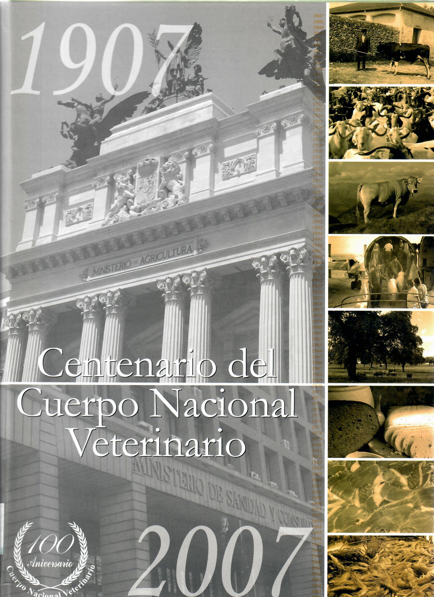 Imagen de portada del libro Centenario del Cuerpo Nacional Veterinario