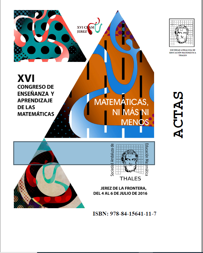 Imagen de portada del libro Actas del XVI Congreso de Enseñanza y Aprendizaje de las Matemáticas. Matemáticas, ni más ni menos.