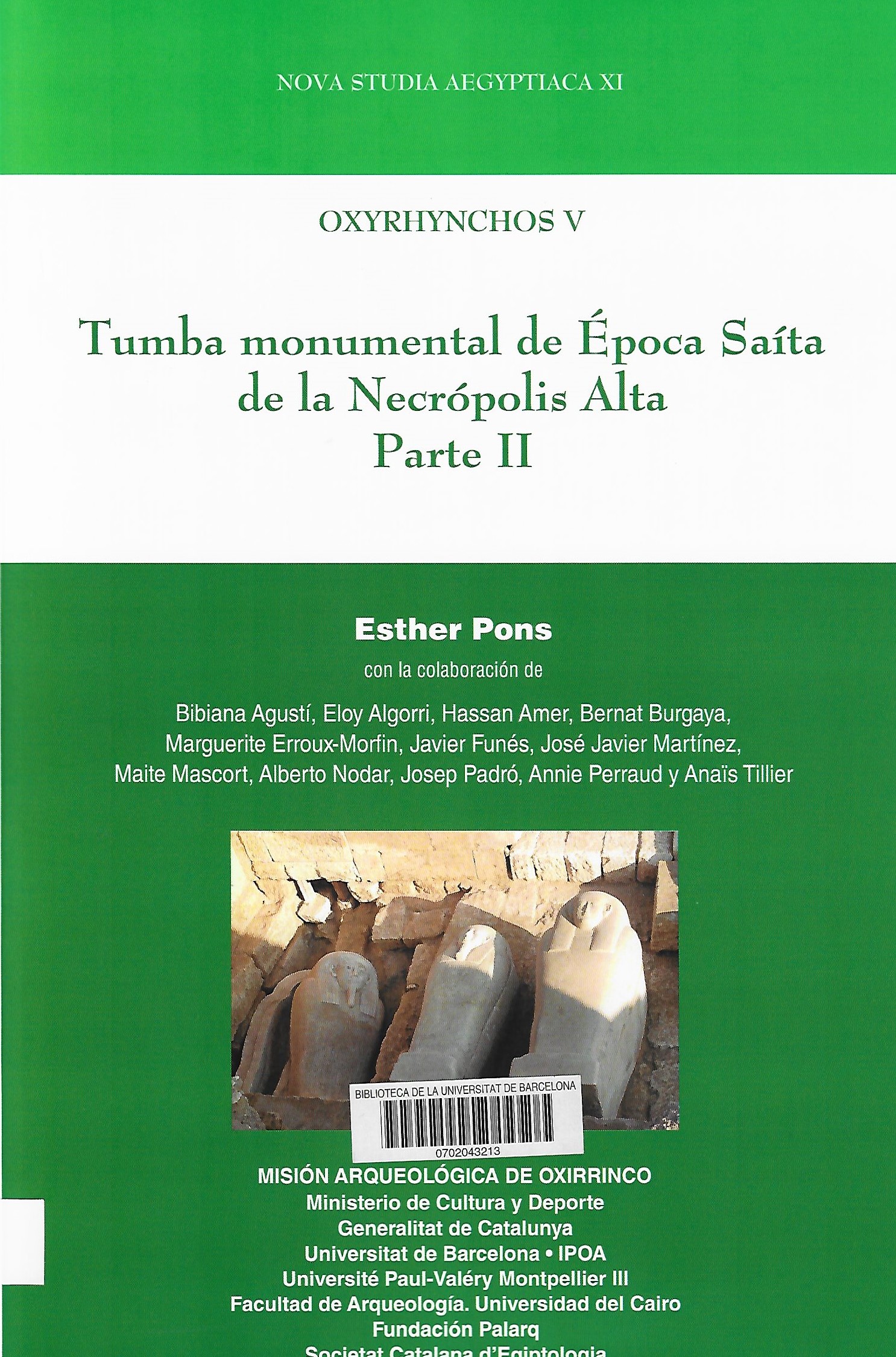 Imagen de portada del libro Tumba monumental de Época Saíta de la Necrópolis Alta
