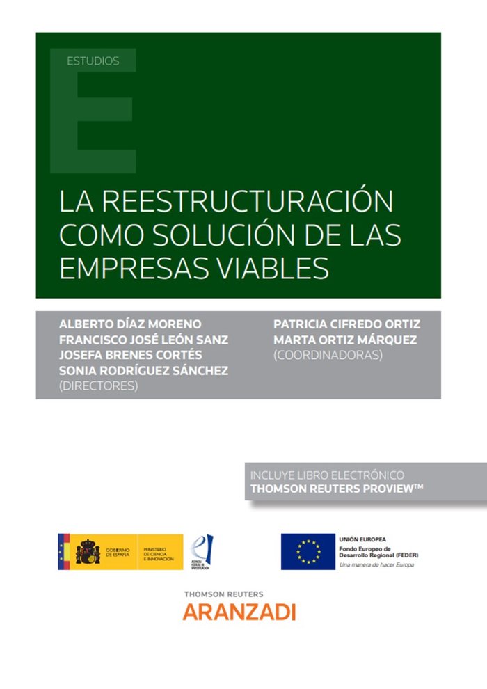 Imagen de portada del libro La reestructuración como solución de las empresas viables