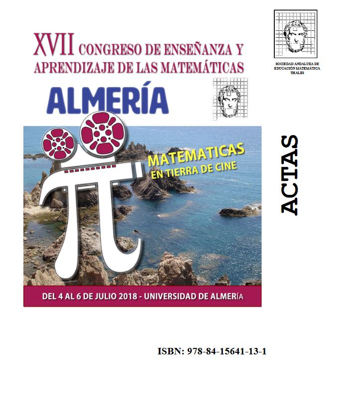 Imagen de portada del libro Actas del XVII Congreso de Enseñanza y Aprendizaje de las Matemáticas. Matemáticas en tierra de cine