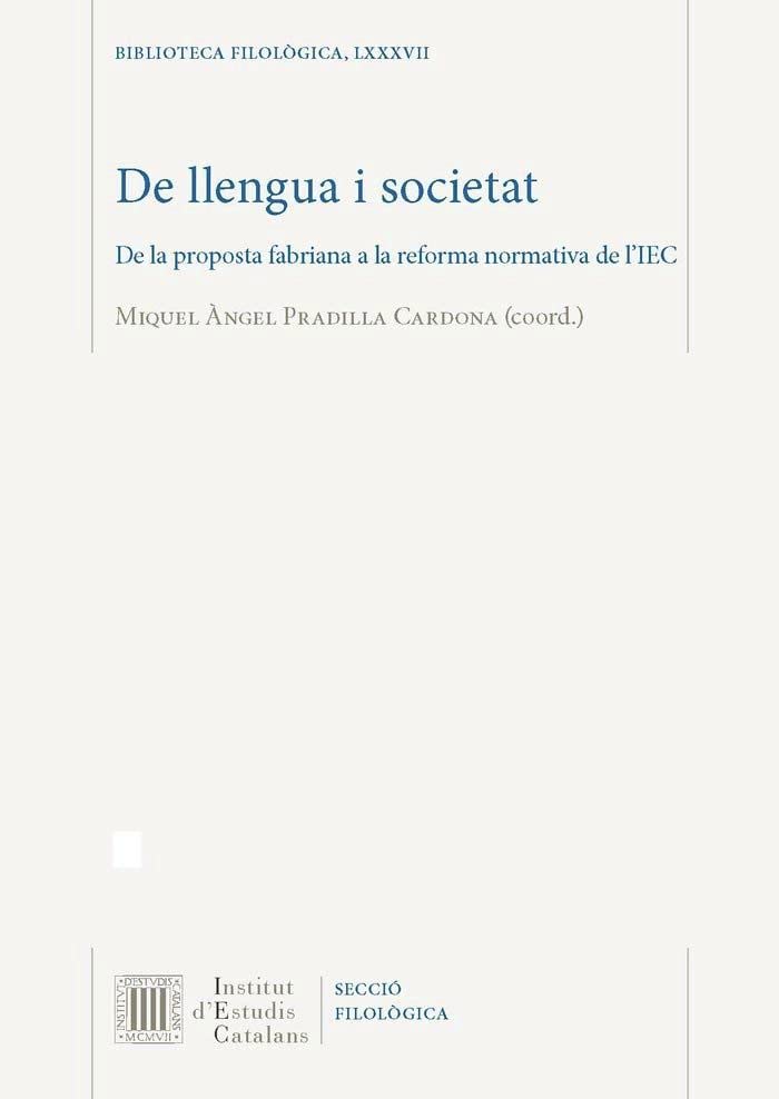 Imagen de portada del libro De llengua i societat