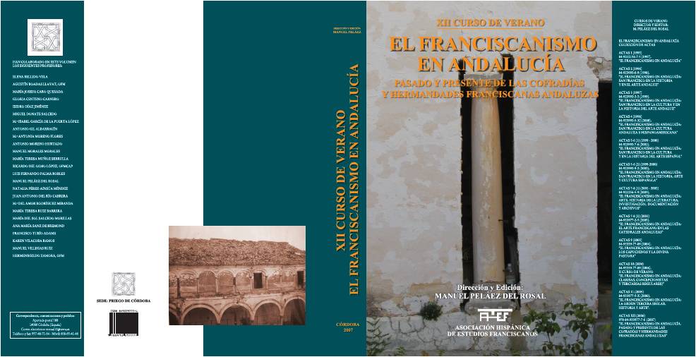 Imagen de portada del libro Pasado y presente de las cofradías y hermandades franciscanas andaluzas. El franciscanismo en Andalucía