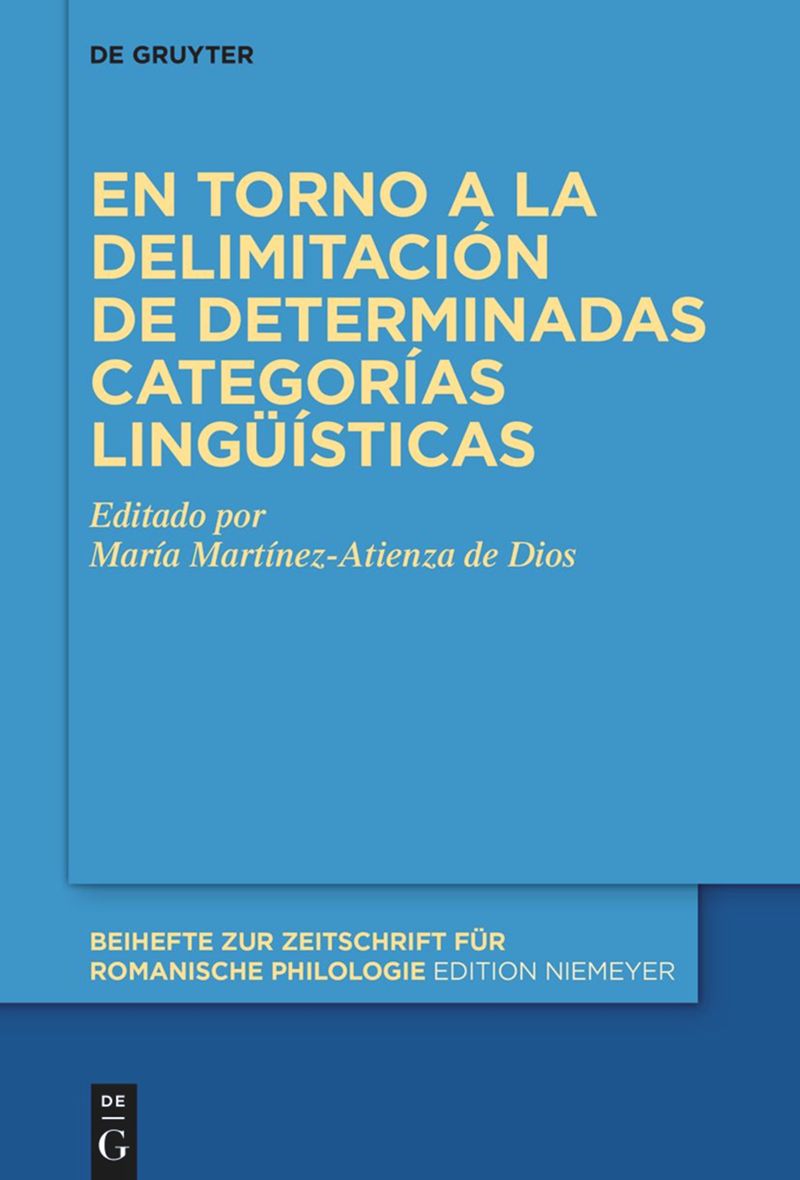 Imagen de portada del libro En torno a la delimitación de determinadas categorías lingüísticas