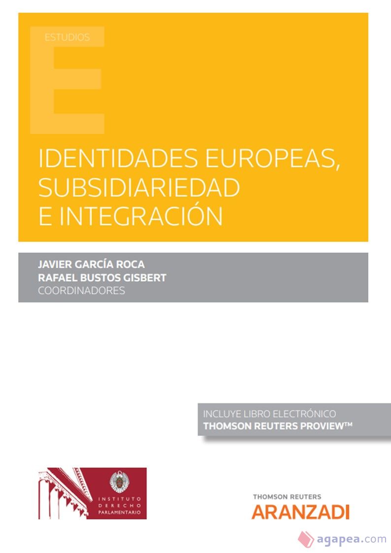 Imagen de portada del libro Identidades europeas, Subsidiariedad e Integración