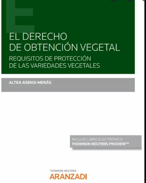 Imagen de portada del libro El derecho de obtención vegetal.