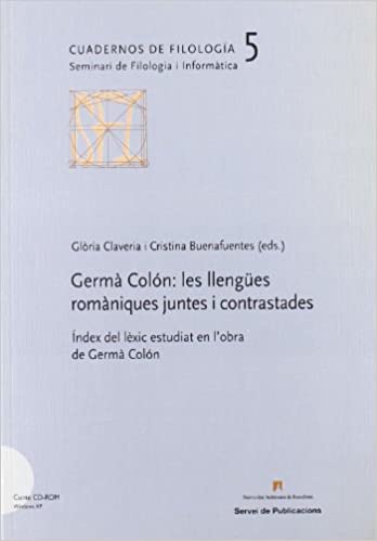 Imagen de portada del libro Germà Colón, les llengües romàniques juntes i contrastades