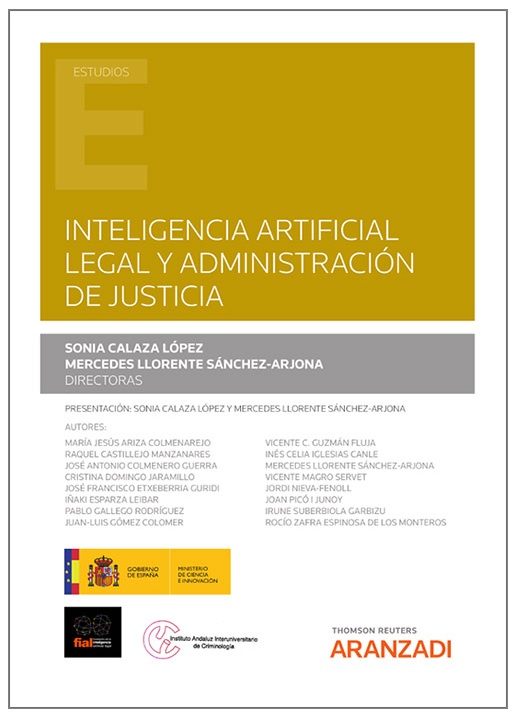 Imagen de portada del libro Inteligencia artificial legal y administración de justicia