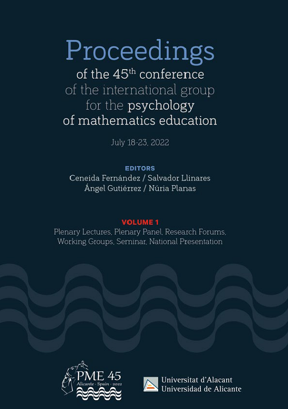 Imagen de portada del libro Proceedings of the 45th Conference of the International Group for the Psychology of Mathematics Education