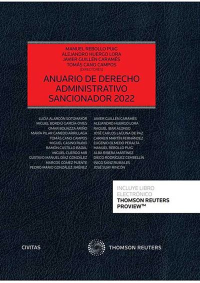Imagen de portada del libro Anuario de Derecho Administrativo Sancionador 2022