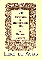 Imagen de portada del libro VII Encuentro de Historiadores del Valle del Henares