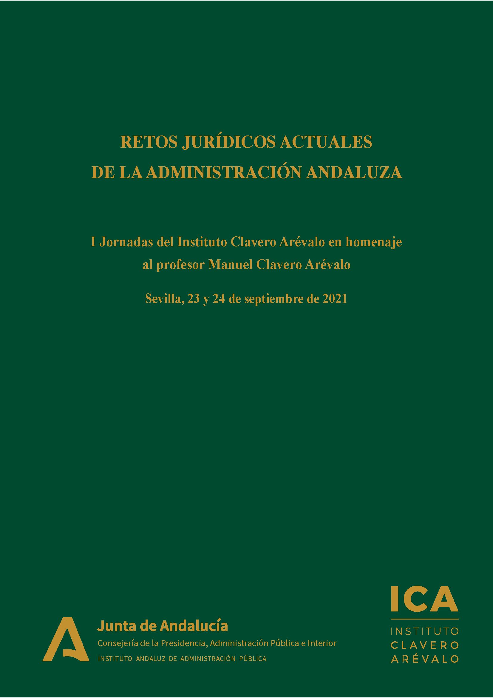 Imagen de portada del libro Retos jurídicos actuales de la administración andaluza