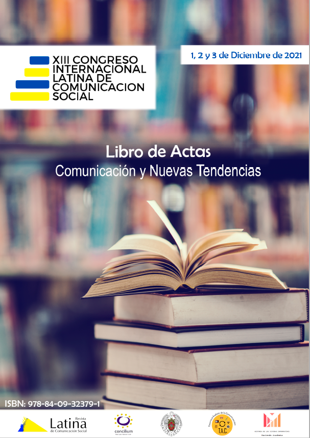 Imagen de portada del libro XIII Congreso Internacional Latina de Comunicación Social 2021