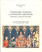Imagen de portada del libro Terminología, traducción y comunicación especializada