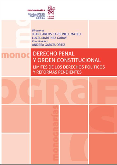 Imagen de portada del libro Derecho penal y orden constitucional