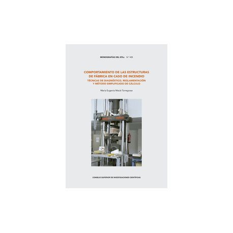 Imagen de portada del libro Comportamiento de las estructuras de fábrica en caso de incendio