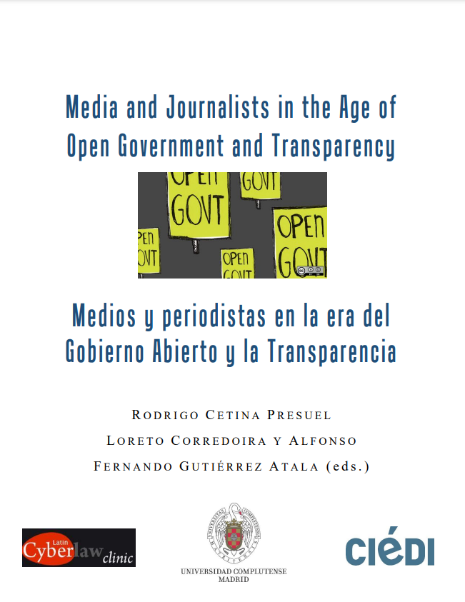 Imagen de portada del libro Media and Journalists in the age of Open Government and Transparency