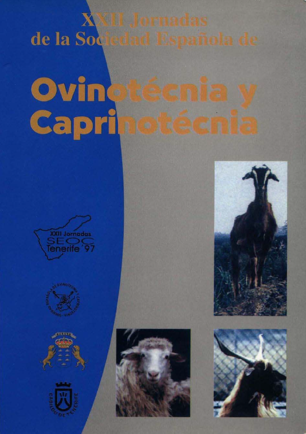Imagen de portada del libro XXII jornadas de la sociedad española de ovinotecnia y caprinotecnia