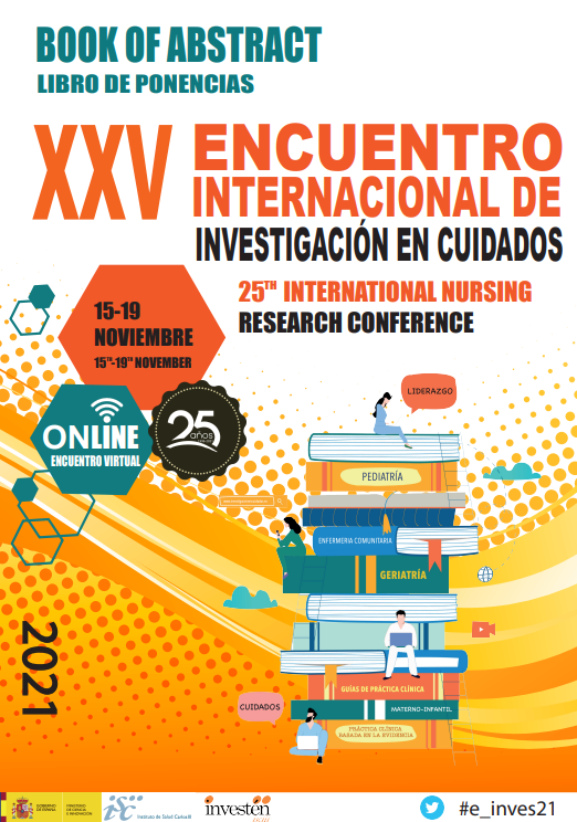 Imagen de portada del libro XXV Encuentro internacional de investigación en cuidados. Online 2021