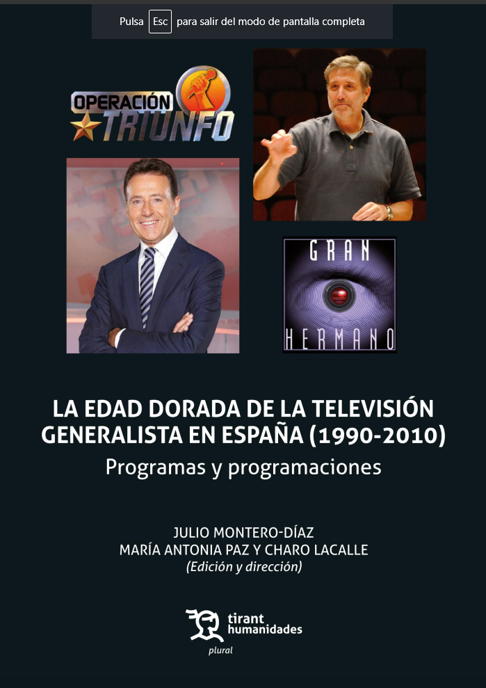 Imagen de portada del libro La edad dorada de la televisión generalista en España (1990-2010)