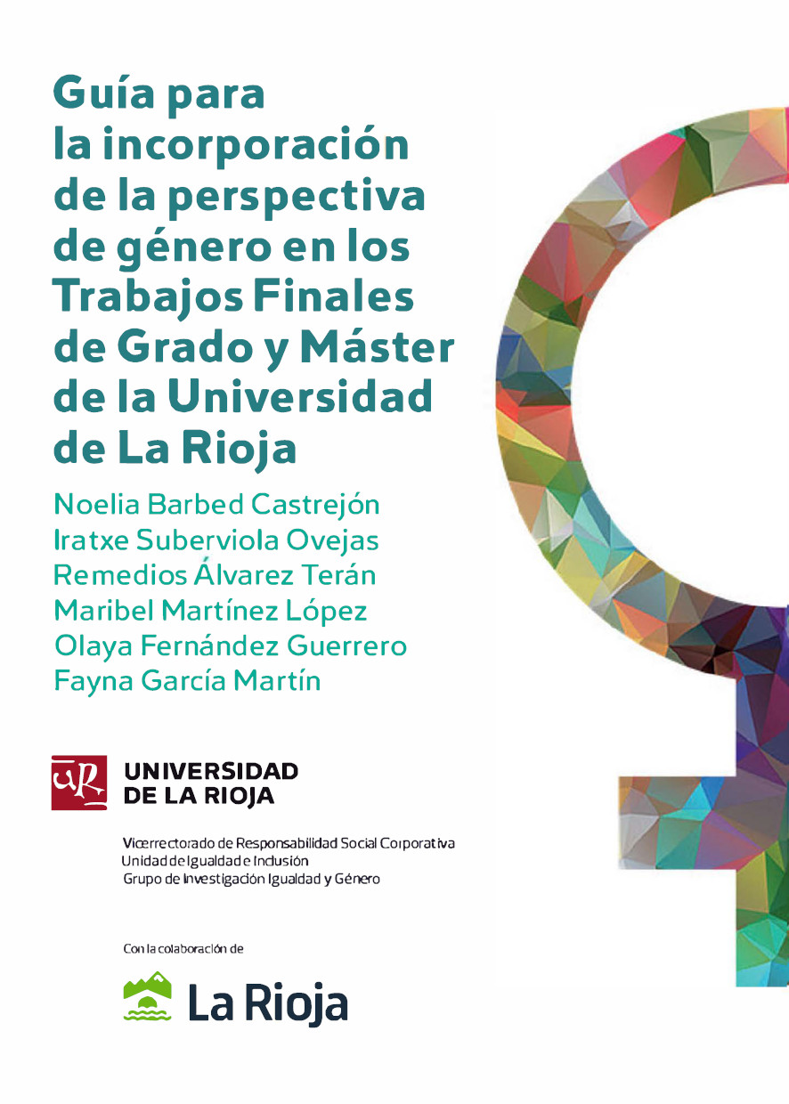 Imagen de portada del libro Guía para la incorporación de la perspectiva de género en los Trabajos Finales de Grado y Máster de la Universidad de La Rioja